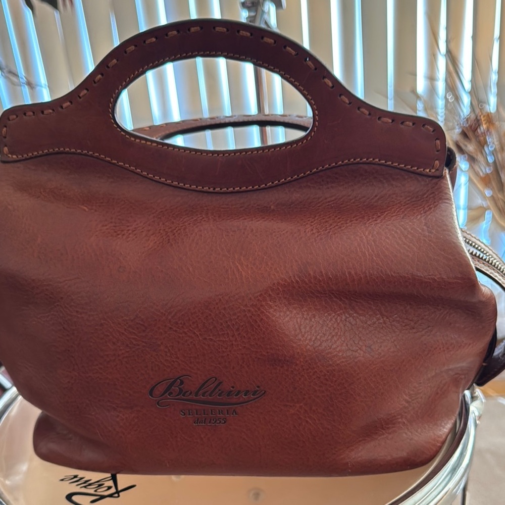 Baldinini Brown Leather Handbag - Picture 2 of 7